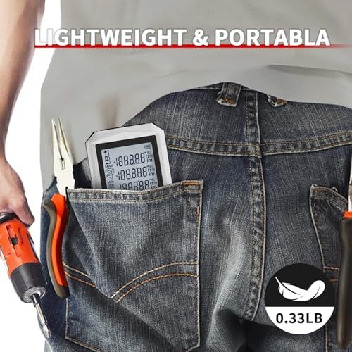 Laser Distance Measure Backlit LCD Measuring Tool 328FT - Image 6