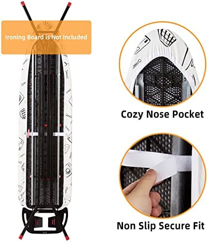 Seiritex Wide Ironing Board Cover and Pad 18 x 49 inch Heat Reflective - Image 3