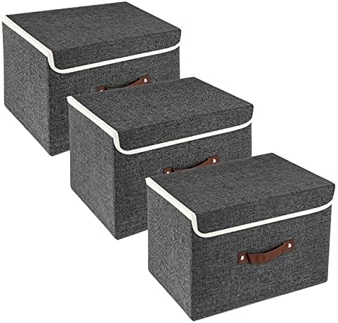 TYEERS Collapsible Storage Boxes, Washable Fabric Storage Bins by StorageOrganization