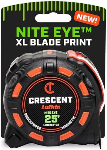 Crescent Lufkin 25' SHOCKFORCE NITE EYE Magnetic Tape | LM1325B-02 by Unknown