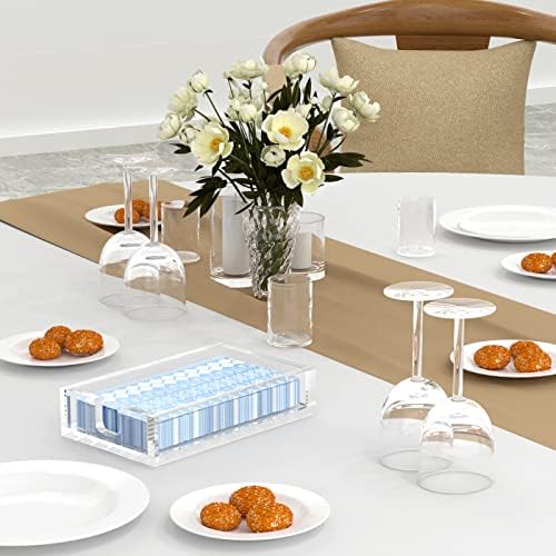 HIIMIEI Acrylic Napkin Holder for Bathroom, Guest Towel Holder Tray（Clear） - Image 6