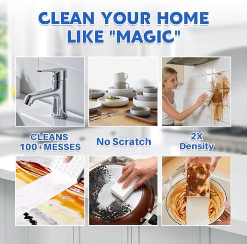 Glass Cooktop Cleaner Sponge, 2X Density Magic Sponge Eraser, 10 Pack - Image 3