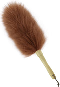 Lambswool Duster 14'' Length Solid Wooden Handle Leather Hang Strap by iHUFeather