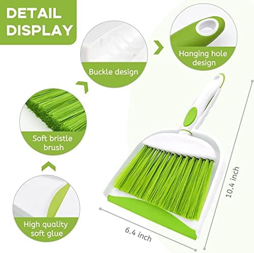 Broom Dustpan Brush Small Dust pan: Small Broom and Dustpan Set Mini Dust pan - Image 5