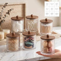 6 Pcs Plastic Holder Dispenser Bathroom Jars by Yaomiao