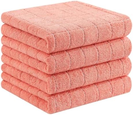 Homaxy 100% Cotton Terry Kitchen Towels, 4 Pack by Homaxy