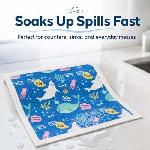 Swedish Dishcloths 6 Pack with Animal Prints - Image 5