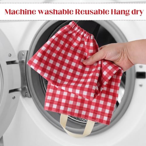 Gingham Plastic Bag Holder for Grocery Bag - Image 5