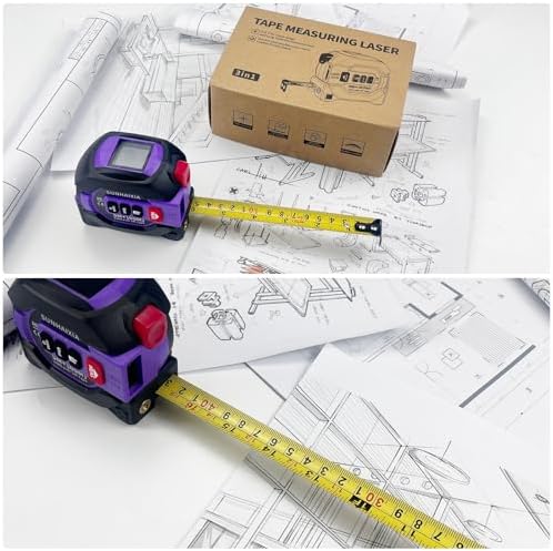 3 in 1 Digital Laser Tape Measure 197ft/60m Laser Distance Meter LCD - Image 7