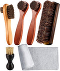 Youngjoy 6 Pieces Horsehair Shine Shoes Brush Kit Polish Dauber Applicators by Unknown