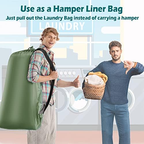 Coomee Heavy Duty Laundry Bag, 2 Pack XXL Nylon Laundry Bags - Image 4