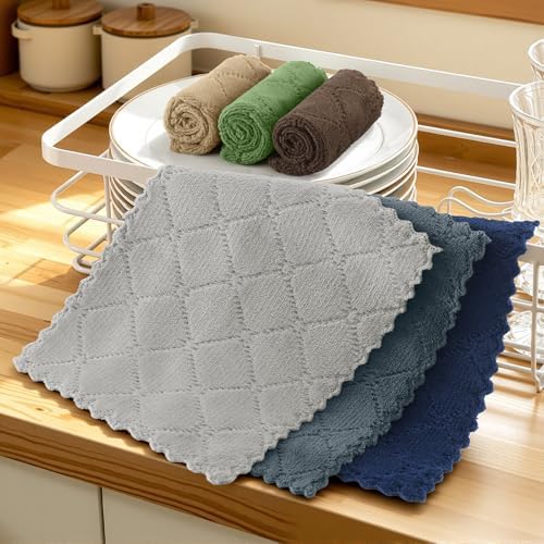 Homaxy Super Soft 12 Pack Coral Velvet Dish Cloths - Image 6