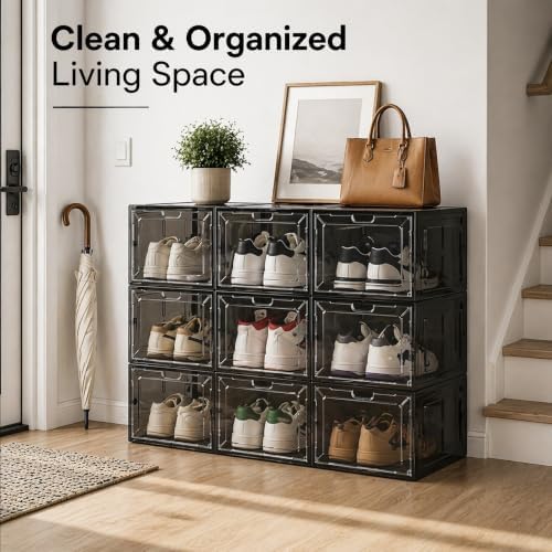 Translucent Black Shoe Storage Boxes, 2026 2nd Gen Thickened Hard Plastic - Image 6