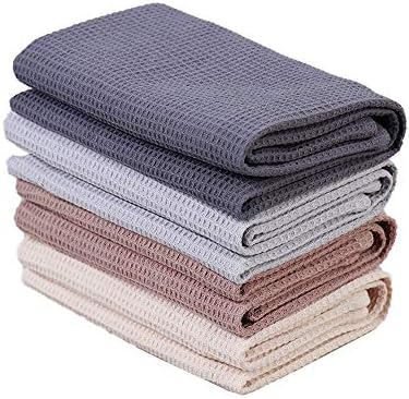 PY HOME & SPORTS Dish Towels Set, 100% Cotton Waffle Weave Kitchen Towels 4 by PYHOMESPORTS