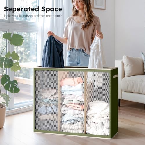 SOLEDI 180L 3-Section Laundry Hamper - Image 4