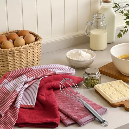 Homaxy 9 Pack Cotton Terry Premium Kitchen Towels, 18 x 28 in - Image 5