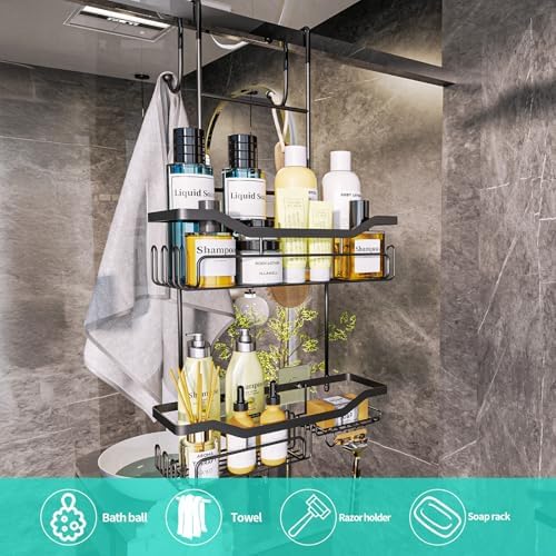 HapiRm Hanging Shower Caddy Over the Door - Image 3