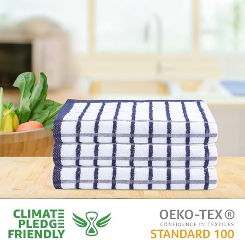 Urban Villa Kitchen Towels Cotton Dish Towels 20”x30” Black Wht - Image 2