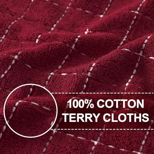 Homaxy 100% Cotton Terry Kitchen Towels, 8 Pack - Image 2