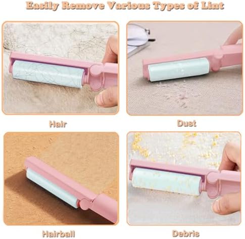 Mini Reusable Lint Roller 6 Pack, Washable Sticky Gel Lint Remover - Image 5