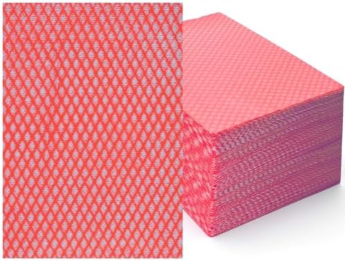 Kitchen Cleaning Cloths, Disposable Red Towels, Large Size 50 Pack by porffitoy