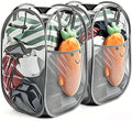 HOUSE AGAIN 2Pack Strong Mesh Pop Up Laundry Hamper, 70L Collapsible Laundry by HOUSEAGAIN