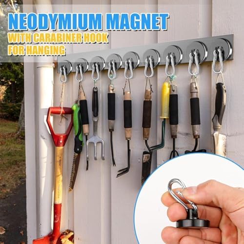 Magnetic Hooks Heavy Duty 150Lbs, 12 Pack Black Super Strong Hooks - Image 7