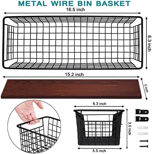 SheeChung [Extra Large Wall Storage Basket, Metal Hanging Basket - Image 4