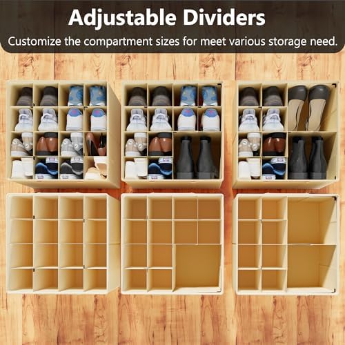SUOCO 2 Pack Shoe Organizer for Closet, Fits up to 32 Pairs, Small Space Shoe - Image 2