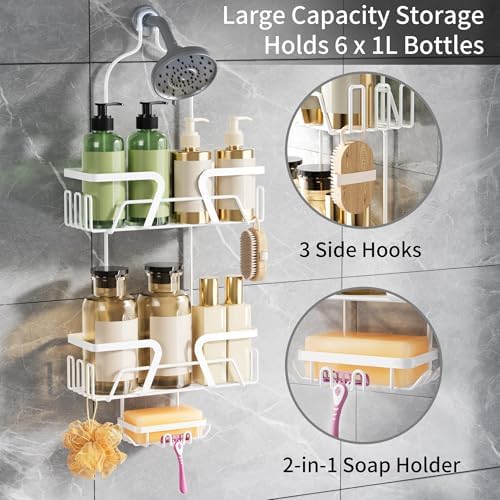 DAOYA White Shower Organizer Hanging - Image 3