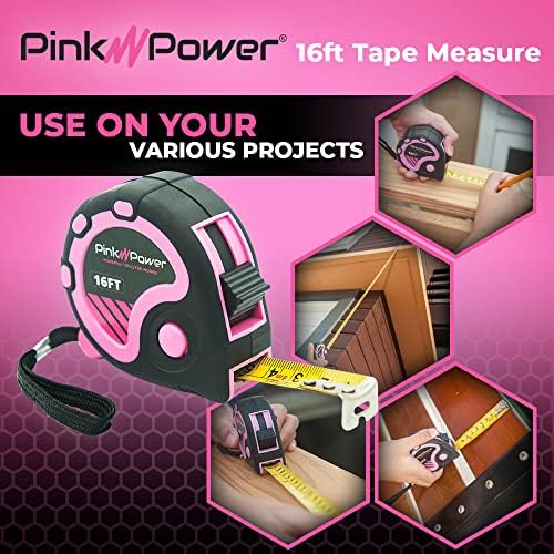 Pink Power 16ft Pink Tape Measure - Image 3