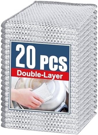 Double Layer Steel Wire Dishcloth, Powerful Cleaning Non-Scratch Wire Dishcloth by Unknown