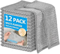 12Pack Multipurpose Wire Dishwashing Rags, Upgrade Non Scratch Wire Dishcloth by WYDZKJ