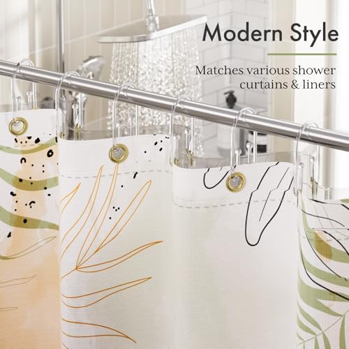 Bathway Shower Curtain Hooks, Non-Slip Plastic Shower Hooks - Image 7