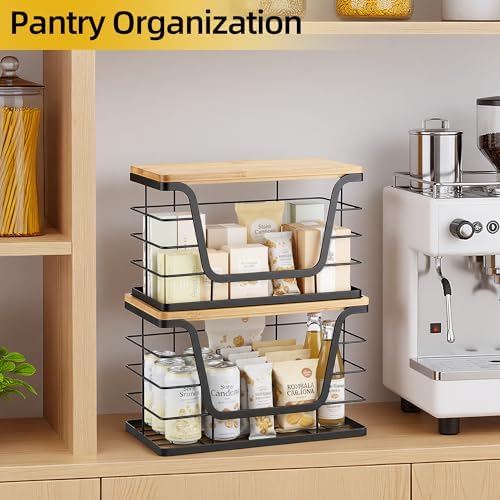 ALOCEO 2 Pack Storage Stackable Kitchen Laundry Organizers - Image 6