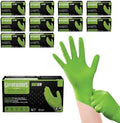 GLOVEWORKS Green Nitrile Gloves 8 Mil Heavy Duty Texture Large by GLOVEWORKS
