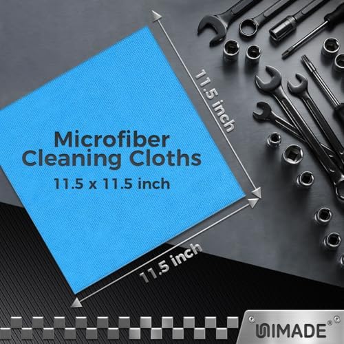 UNIMADE Shop Towels, 100 Pack Commercial Grade Work Rags Microfiber Towels - Image 3