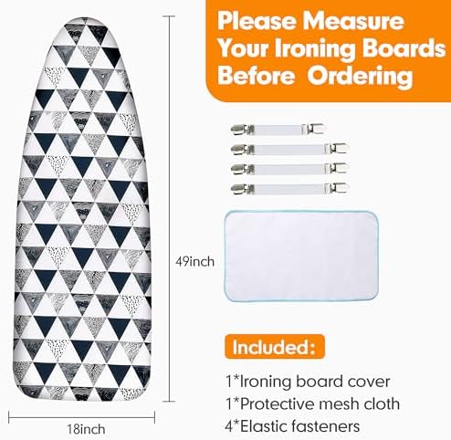 Ironing Board Cover and Pad, 18x49 Extra Wide, Scorch Resistant - Image 6