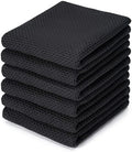 BOOMIBOO 6-Pack Dish Towels, 100% Cotton Waffle Weave, 13x28 in by BOOMIBOO