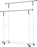 VICERII Double Clothing Rack, 55.51 Inch Garment Rack by VICERII