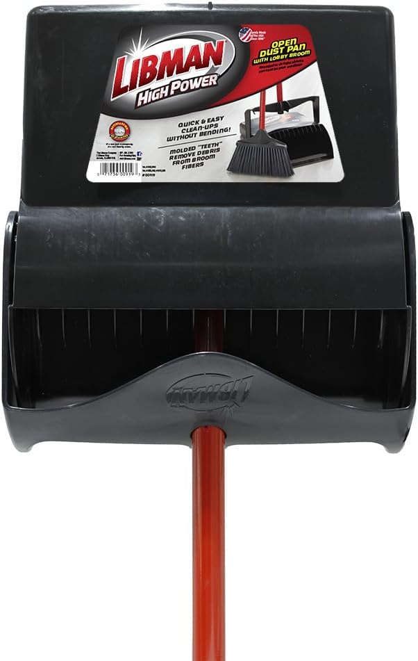 Libman Commercial 919 Lobby Dust Pan and Broom Set - Image 2
