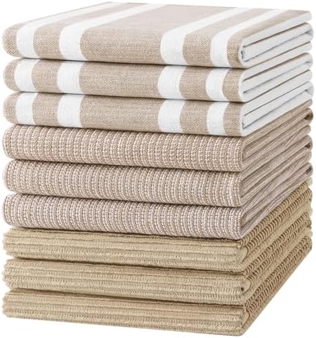 Homaxy Cotton 380 GSM Premium Kitchen Towels, 9 Pack by Homaxy
