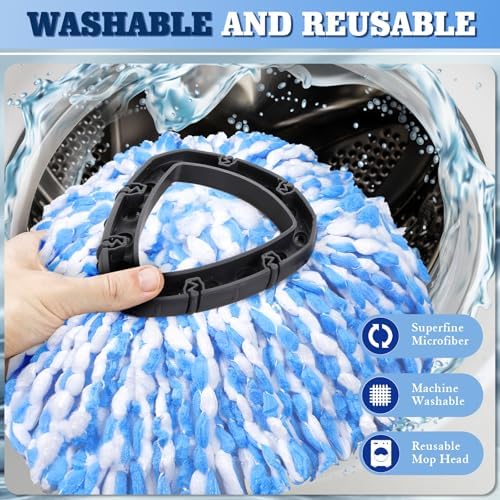 4 Packs Spin Mop Replacement Heads Compatible - Image 3