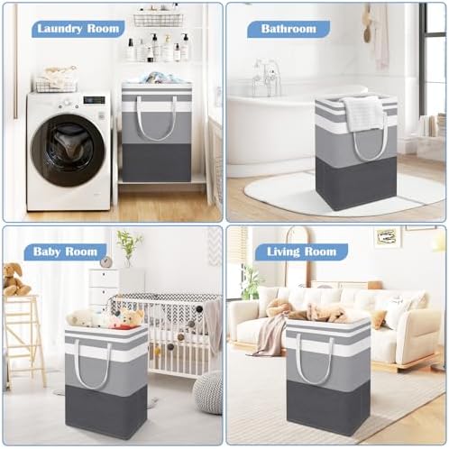 BlissTotes 3-Pack Laundry Basket, Collapsible Laundry Hamper - Image 6