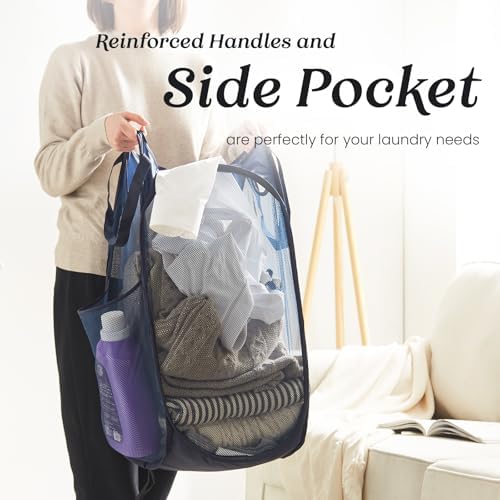 Collapsible Mesh Laundry Basket - Image 3