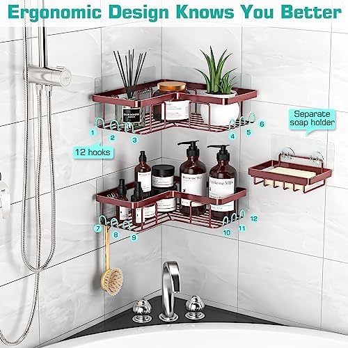 YASONIC Corner Shower Caddy, Rustproof Stainless Steel, No Drilling Wall - Image 4