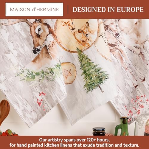 Maison d' Hermine Kitchen Towels Set of 3 Reusable 100% Cotton 27.50" x 20" - Image 2