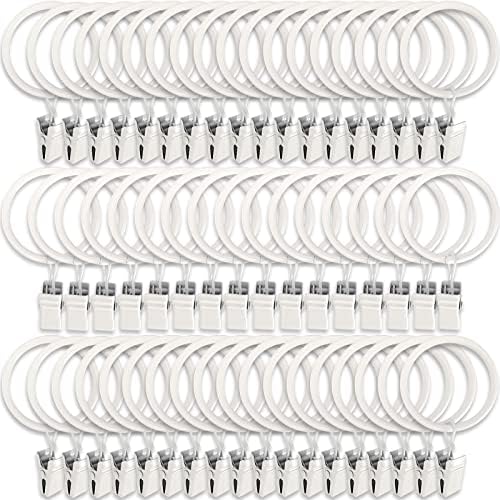 LLPJS 60 Pack Metal Curtain Rings by LLPJSCurtainRingsClipHooks