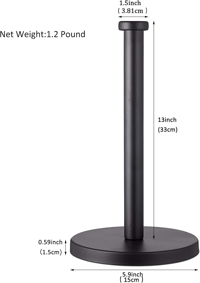 Black Standing Paper Towel Holder - Image 2
