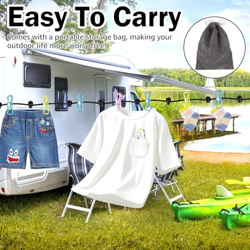 3 Pcs Retractable Portable Clothesline - Image 7